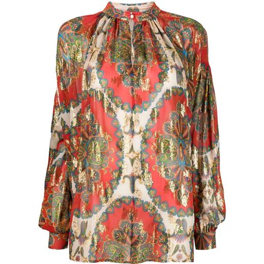 ETRO blusa con stampa paisley - rosso