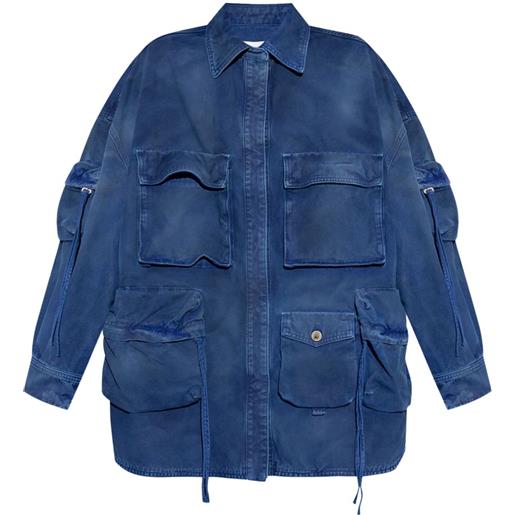 The Attico giacca denim oversize - blu