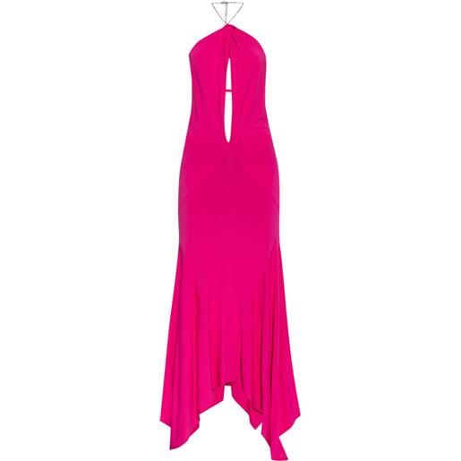 The Attico abito lungo con catena - rosa