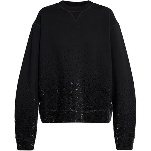DSQUARED2 felpa con strass - nero