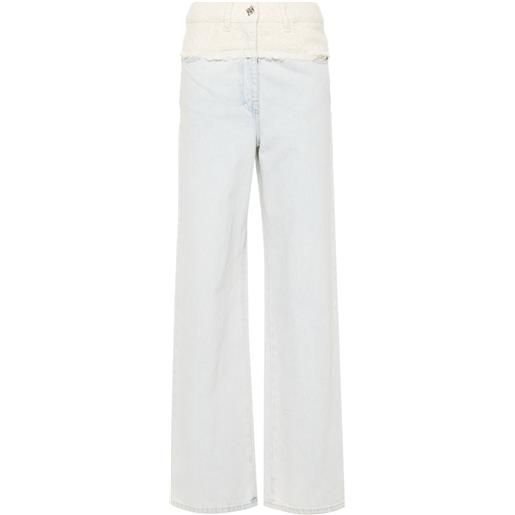 Givenchy jeans con bottone 4g liquid - blu