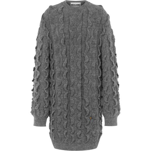 Moschino abito con ruches - grigio
