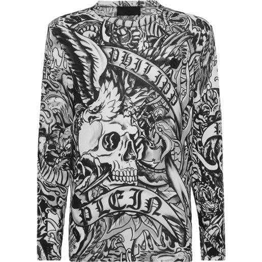 Philipp Plein felpa con stampa - nero