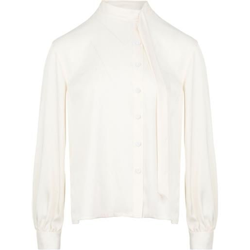 Ports 1961 camicia con dettaglio foulard - bianco
