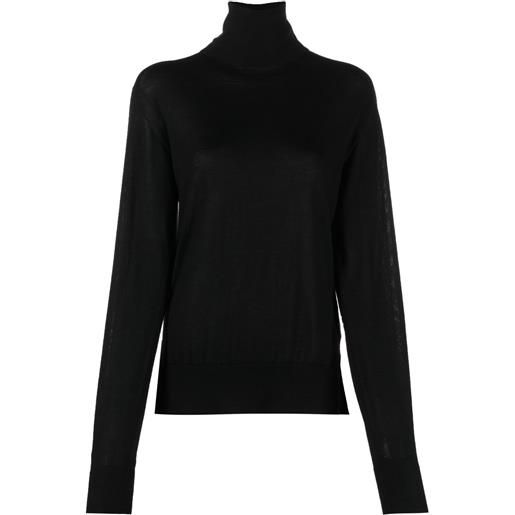 Jil Sander maglione a collo alto - nero