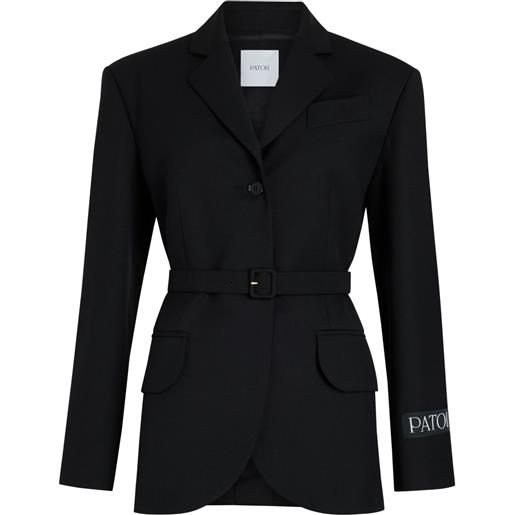 Patou blazer con applicazione - nero