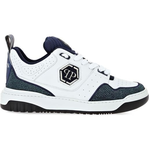 Philipp Plein sneakers hexagon crystal - bianco