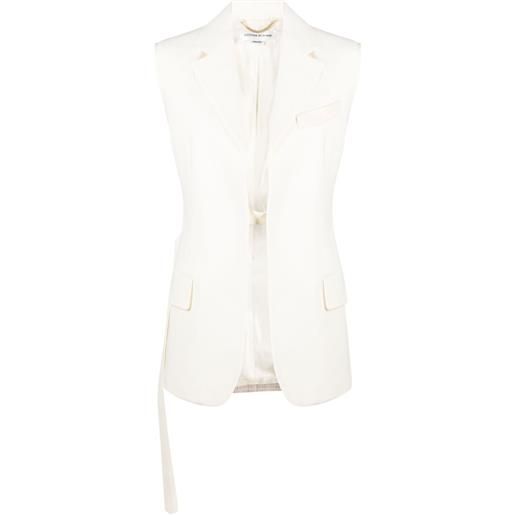 Victoria Beckham giacca smanicata bicolore - toni neutri