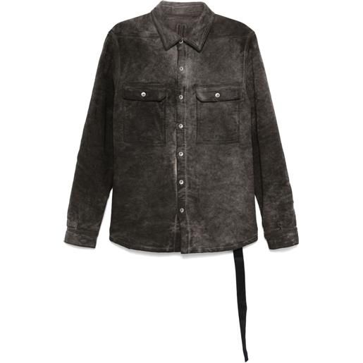 Rick Owens DRKSHDW giacca-camicia imbottita - grigio