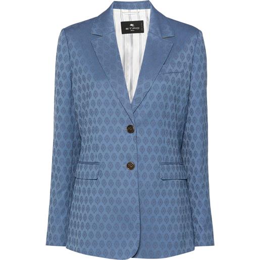 ETRO blazer con motivo jacquard - blu