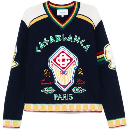 Casablanca maglione fraternity - blu