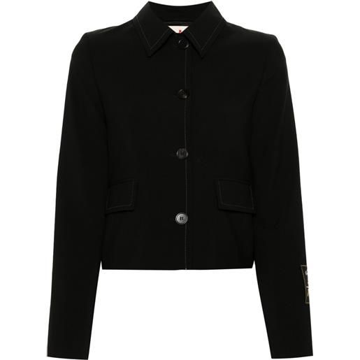 Marni giacca con cuciture a contrasto - nero