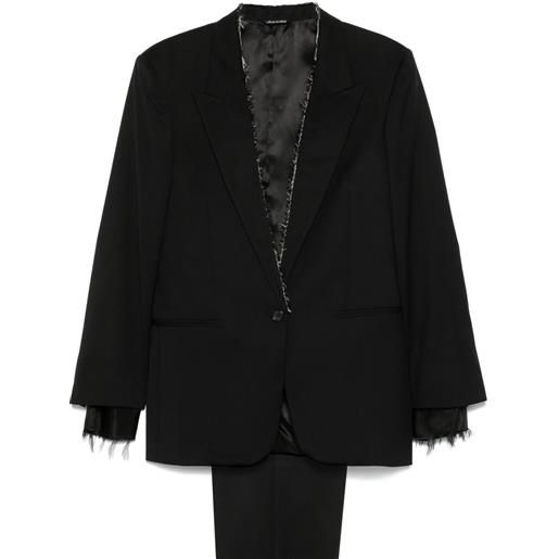 ERALDO abito con orlo sfrangiato - nero