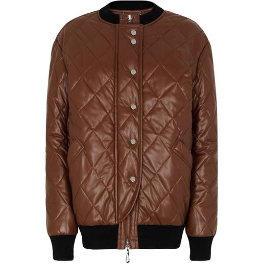 Rabanne blusa trapuntata - marrone