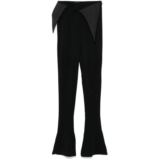 Mugler pantaloni svasati - nero