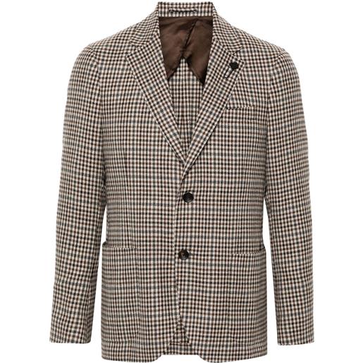 Lardini blazer con spilla - marrone