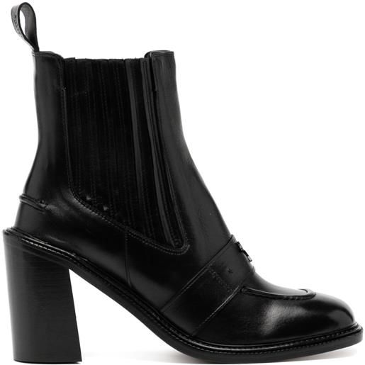 Maison Kitsuné stivali a mocassino 80mm - nero