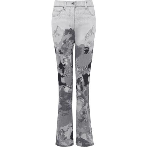 Ports 1961 jeans con motivo astratto - grigio