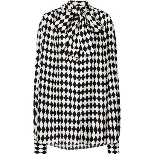 Balmain camicia con motivo geometrico - bianco