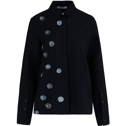 Ports 1961 camicia con stampa alpine ice cube - nero