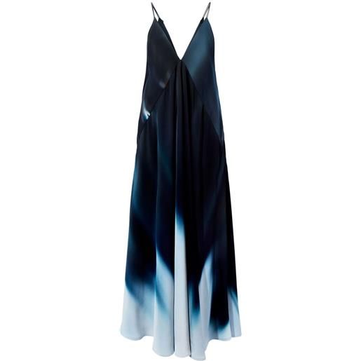 Proenza Schouler abito lungo torres con effetto sfumato - blu