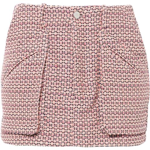 AMIRI minigonna in tweed - rosa
