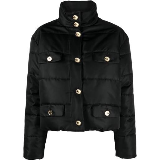 Moschino piumino con bottoni - nero