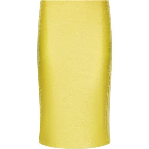 Dolce & Gabbana gonna a matita con paillettes - giallo