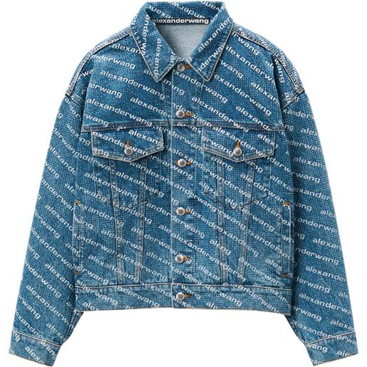 Alexander Wang giacca denim con stampa - blu