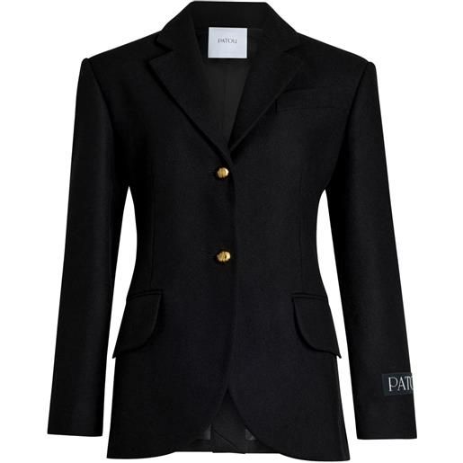 Patou giacca con cintura - nero