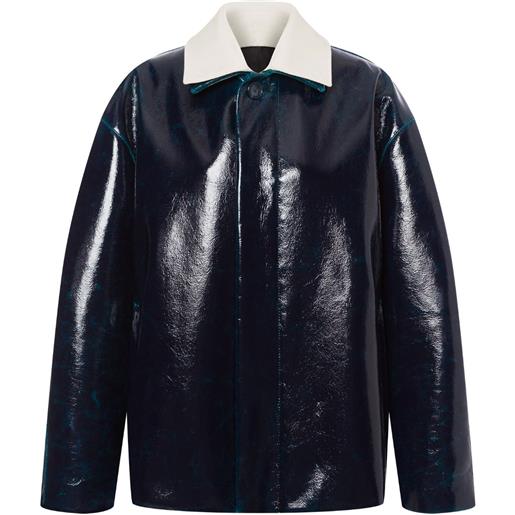 Philosophy Di Lorenzo Serafini cappotto con effetto lucido - blu