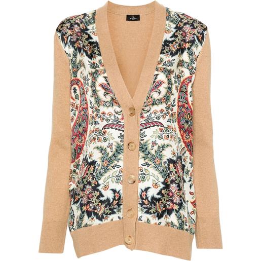ETRO cardigan a fiori - toni neutri