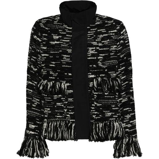 sacai giacca con frange - nero