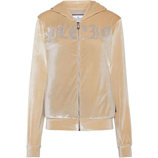Philipp Plein felpa gothic plein con cappuccio - toni neutri