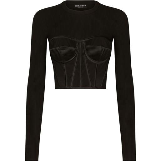 Dolce & Gabbana maglione a coste - nero
