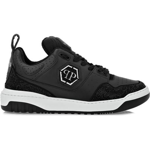 Philipp Plein sneakers hexagon crystal - nero