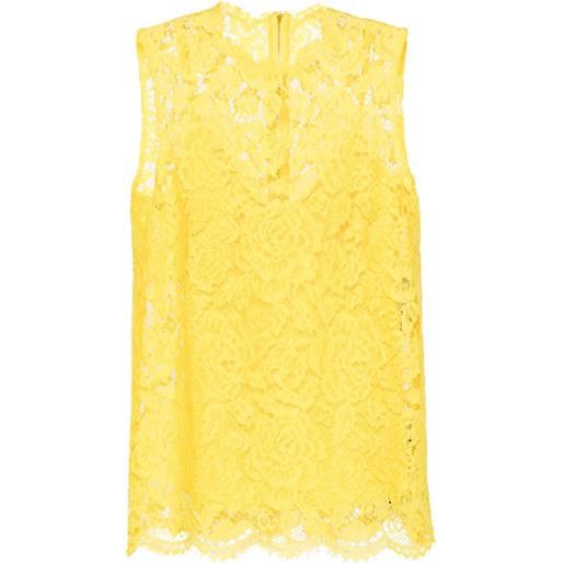 Dolce & Gabbana top in pizzo - giallo