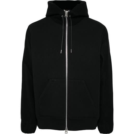 sacai felpa con cappuccio - nero