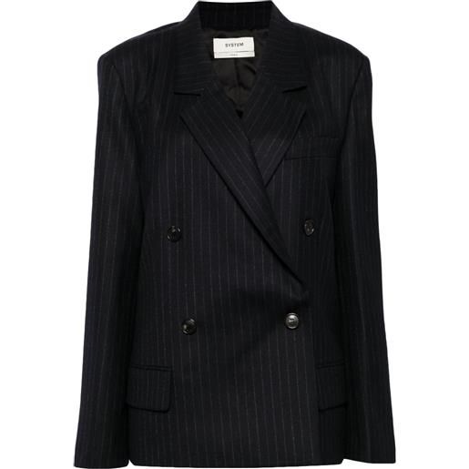 System blazer a righe - blu