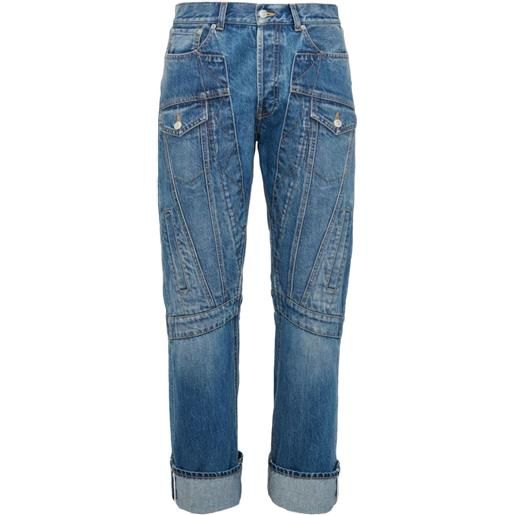 Alexander McQueen jeans dritti a vita media - blu