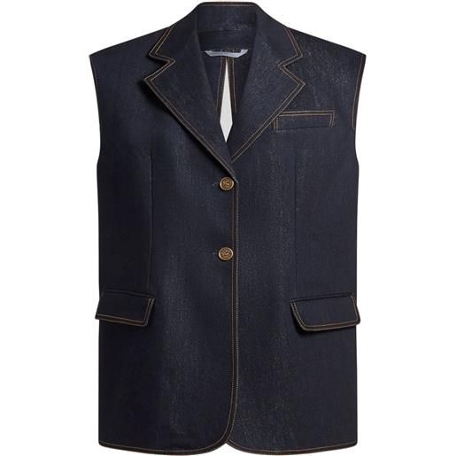 ETRO gilet denim - blu