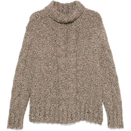 Kiton maglione mélange - marrone