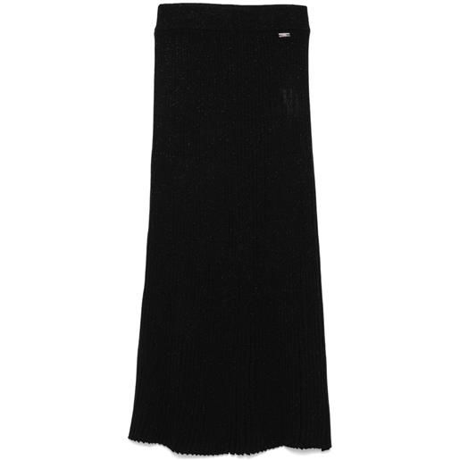 Kiton gonna midi a coste - nero