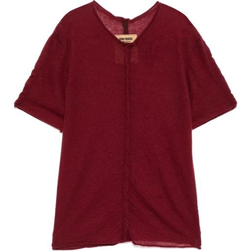 Uma Wang t-shirt in cashmere - rosso