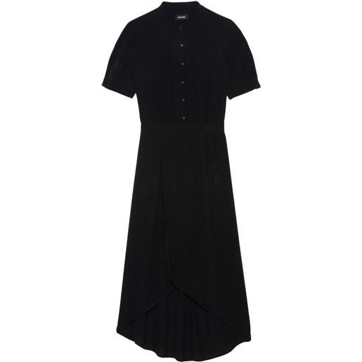 Zadig&Voltaire abito midi romaz strass - nero