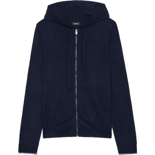 Zadig&Voltaire felpa clash con zip - blu