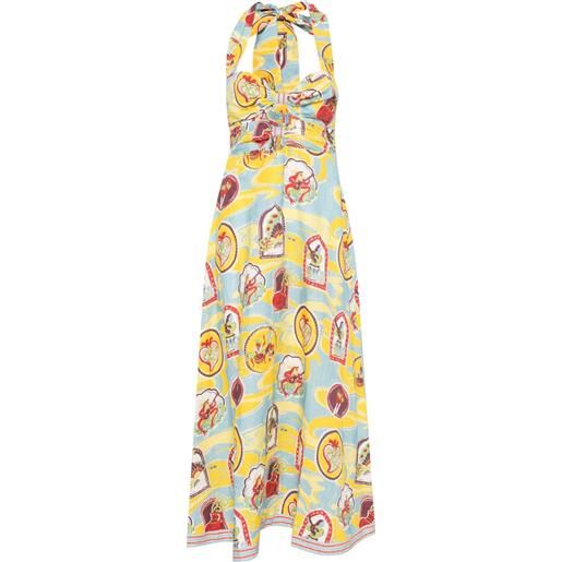 ALEMAIS abito emilio midi - blu