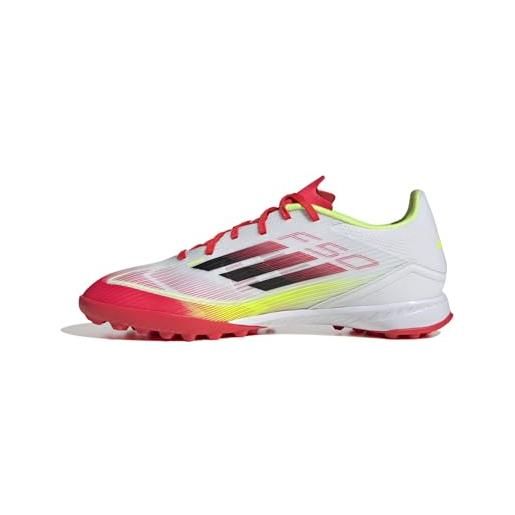 adidas unisex - adulto f50 league football boots turf, core black/iron metallic/lucid red, 45 1/3 eu