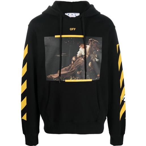 Off-White felpa caravaggio con stampa - nero