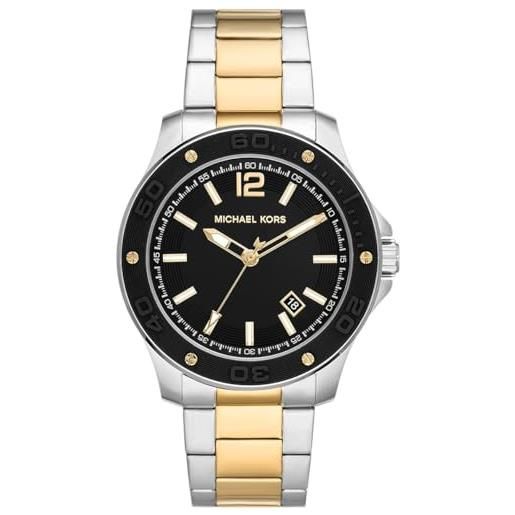 Michael Kors nolan mk9095 - orologio a tre lancette bicolore in acciaio inox